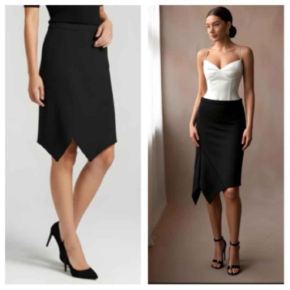 Narciso Rodriguez Black Asymmetrical Skirt
